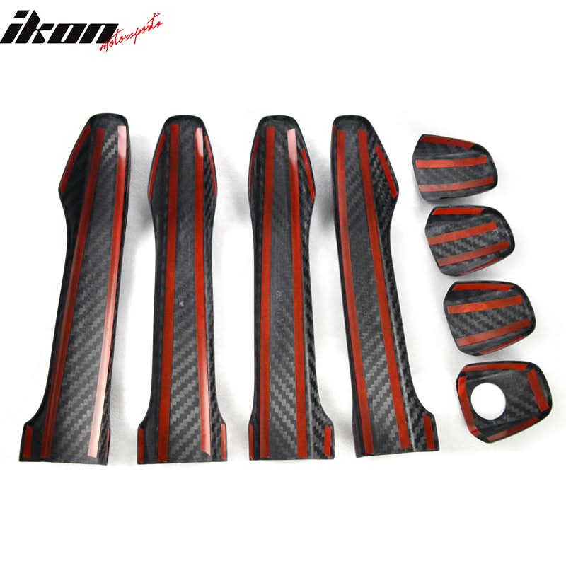 2015-2021 Subaru WRX STI Sedan Door Handle Cover Trim Carbon Fiber - Image 6