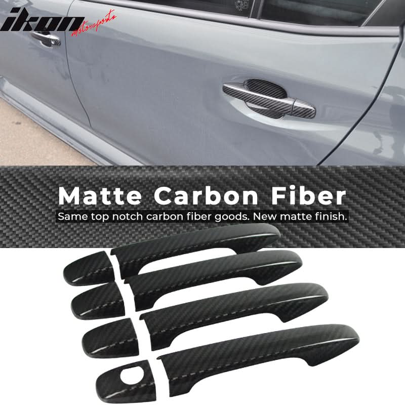 2015-2021 Subaru WRX STI Sedan Door Handle Cover Trim Carbon Fiber - Image 8