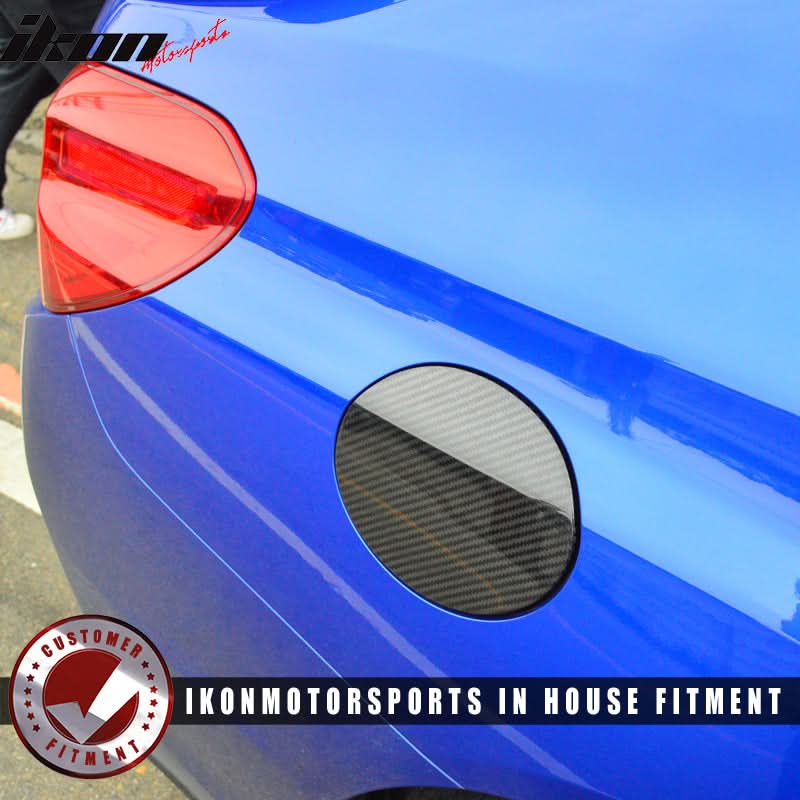 2015-2021 Subaru WRX STI Sedan Fuel Tank Cap Cover Trim Carbon Fiber - Image 3