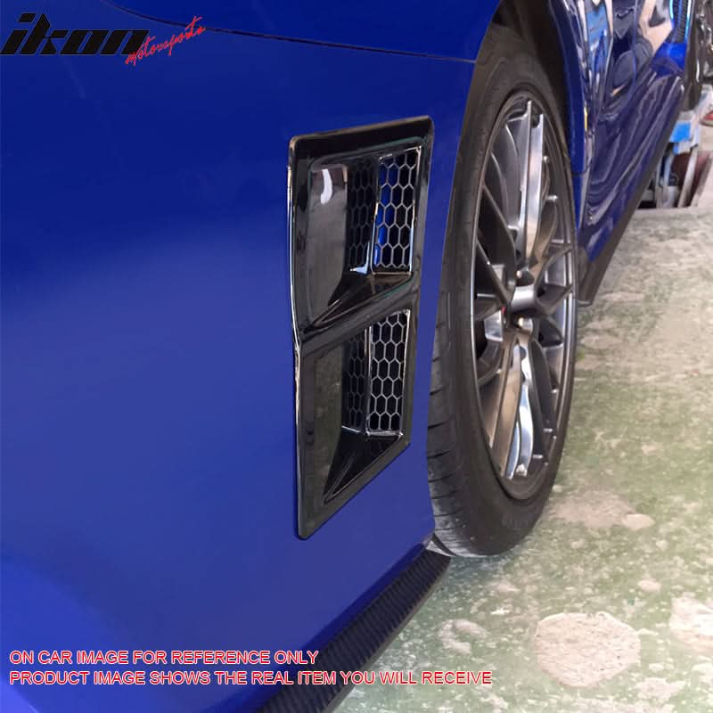 2015-2021 Subaru WRX STI Style Carbon Fiber Print Rear Side Vent Cover - Image 2