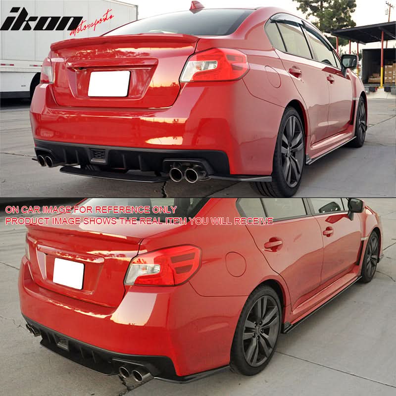 2015-2021 Subaru WRX STI Style Painted #D4S Rear Bumper Diffuser ABS - Image 2