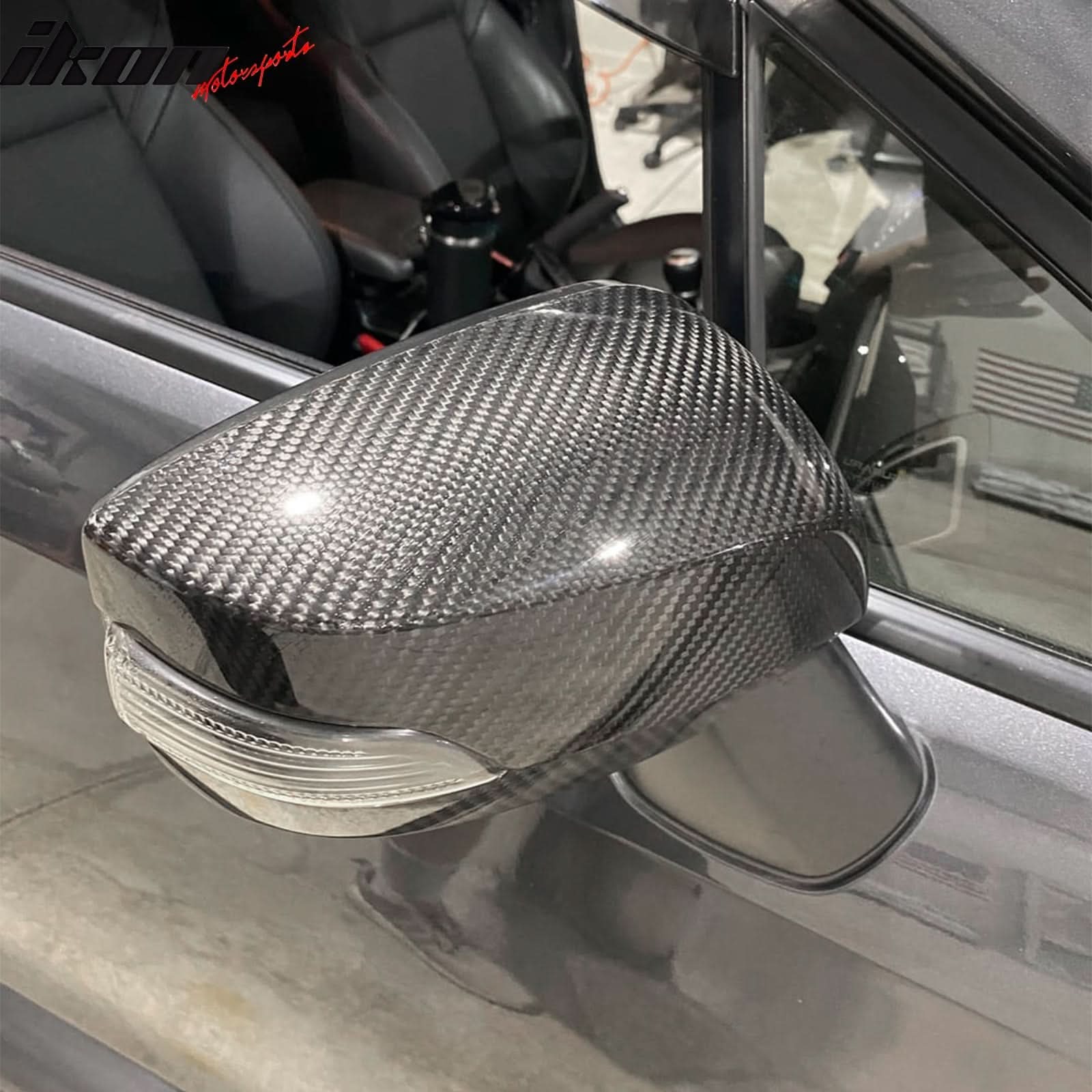 2015-2021 Subaru WRX & WRX STI Sedan 4-Door Mirror Covers Carbon Fiber - Image 2