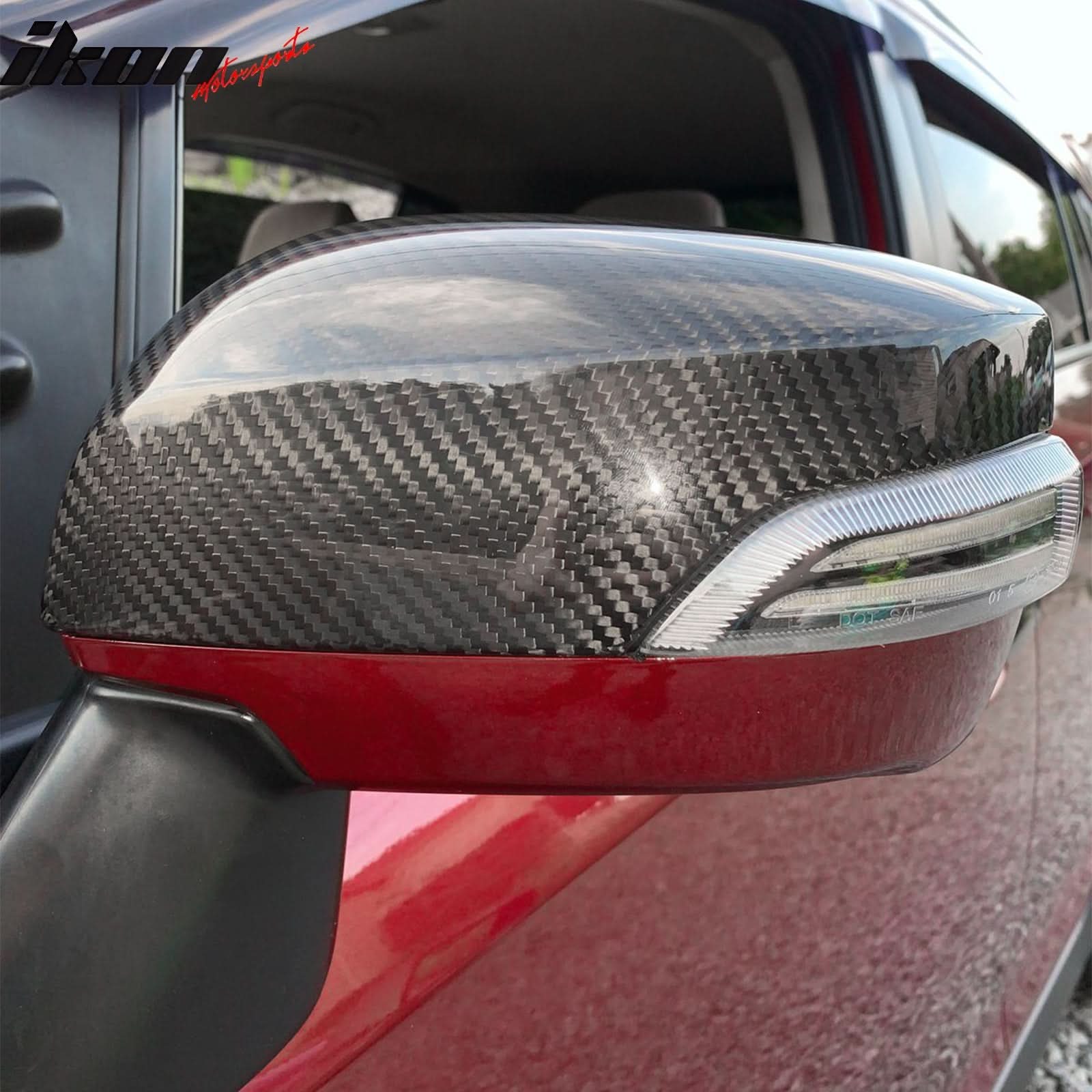 2015-2021 Subaru WRX & WRX STI Sedan 4-Door Mirror Covers Carbon Fiber - Image 3