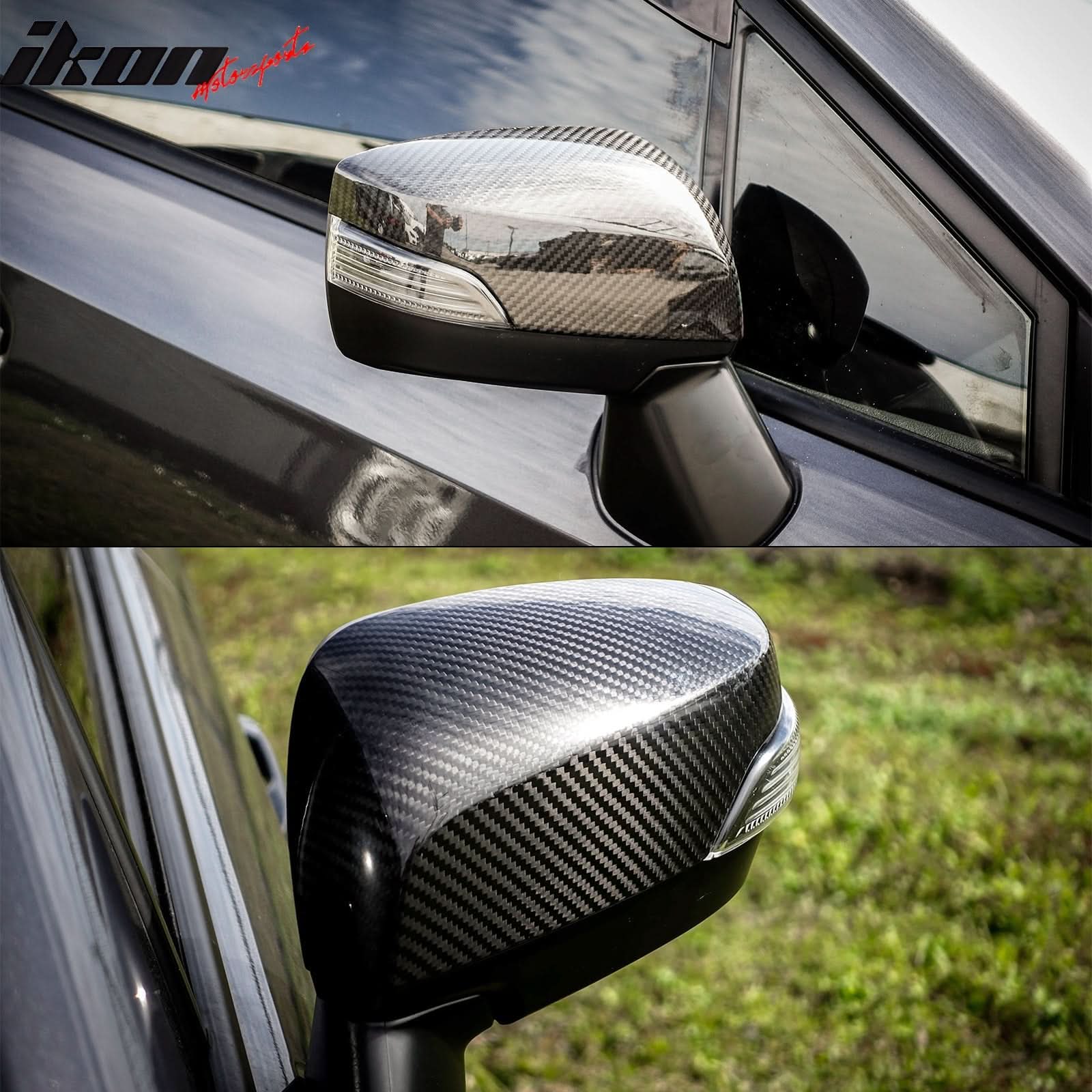 2015-2021 Subaru WRX & WRX STI Sedan 4-Door Mirror Covers Carbon Fiber - Image 4