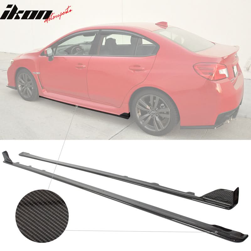 2015-2021 WRX STI Sedan Carbon Fiber CF Side Skirts Extension - Image 9