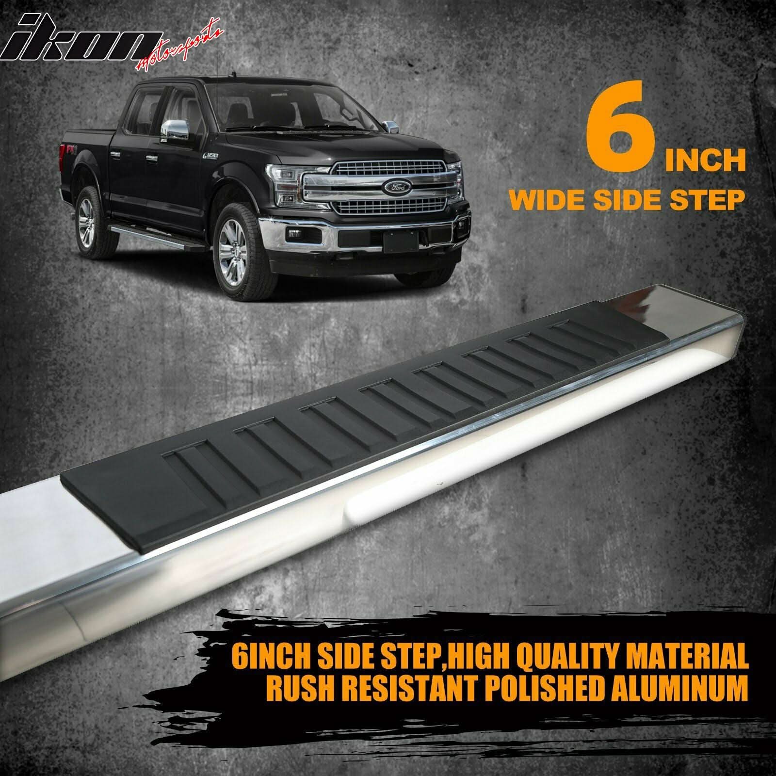 2015-2022 Ford F150 Crew Cab 6" Running Boards Side Step Bar - Image 5
