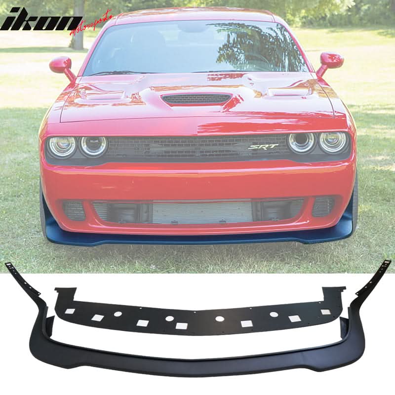2015-2023 Dodge Challenger SRT Black Front Bumper Lip Splitter PP - Image 5