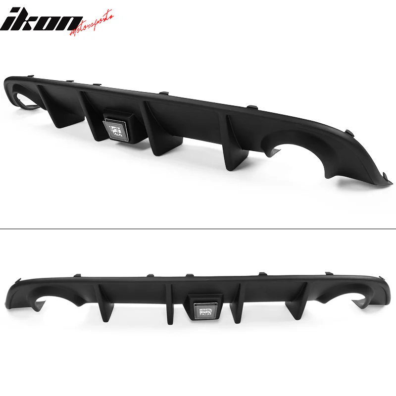 2015-2023 Dodge Charger Black Rear Diffuser Lip Clear Brake Light PP - Image 3