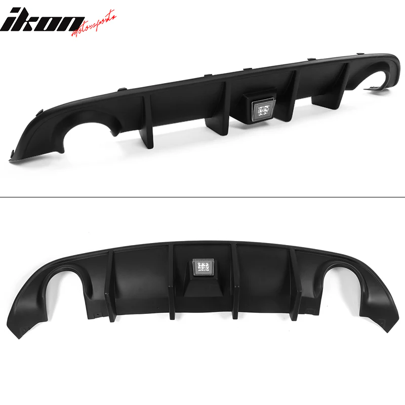 2015-2023 Dodge Charger Black Rear Diffuser Lip Clear Brake Light PP - Image 5