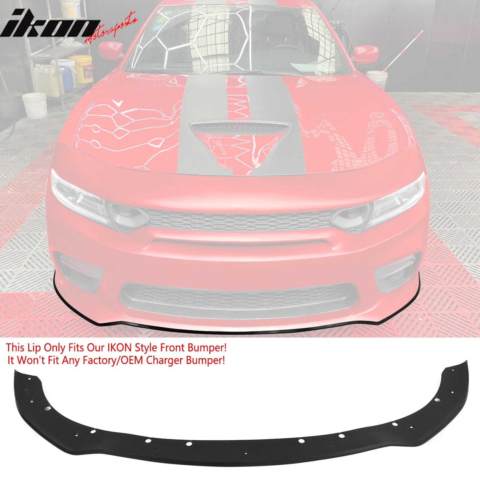 2015-2023 Dodge Charger  Front Bumper Cover Grill Kit Widebody Black P - Image 2