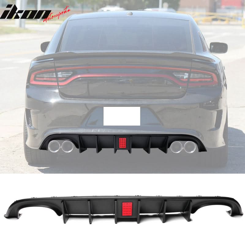 2015-2023 Dodge Charger Quad Exhaust Rear Bumper Diffuser 2PCS - Image 11