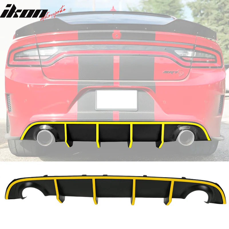 2015-2023 Dodge Charger Quad Exhaust Rear Diffuser w/ Reflective Tape - Image 8