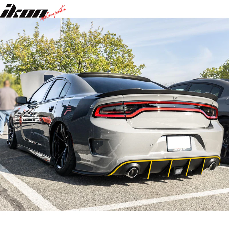 2015-2023 Dodge Charger Rear Diffuser w/ LED Lamp & Reflective Tape PP - Image 9