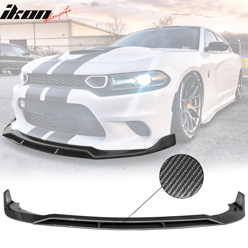 2015-2023 Dodge Charger SRT Front Lip V2 Style Lip Spoiler ABS 4PCS - Image 11