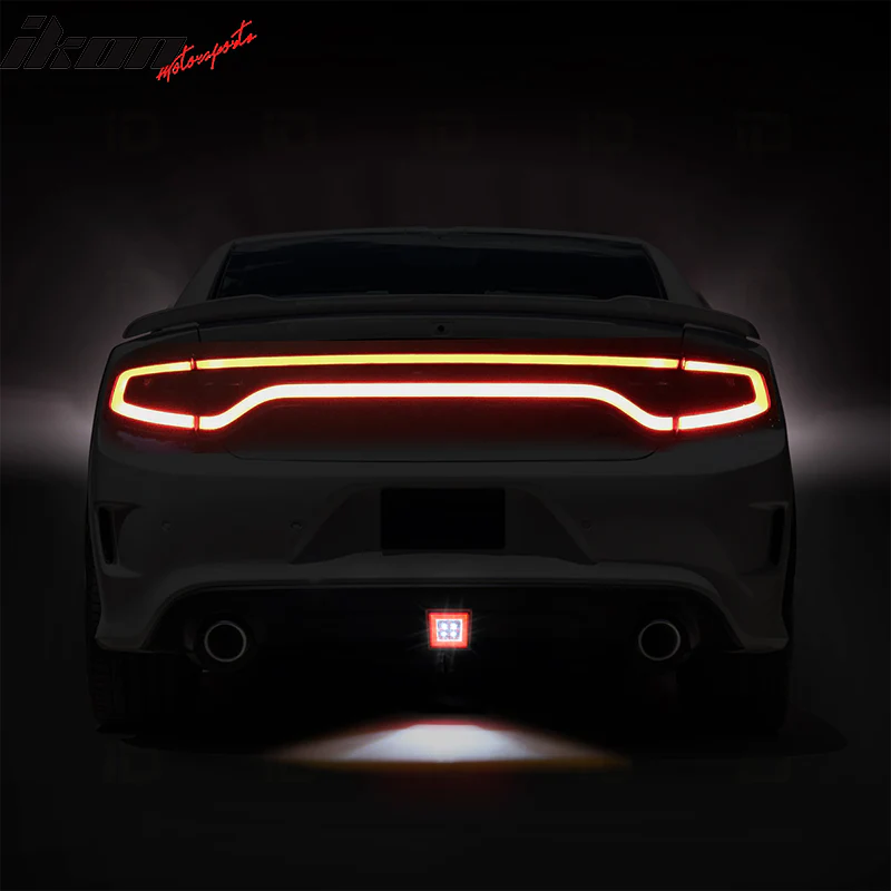 2015-2023 Dodge Charger SRT Rear Diffuser w/ LED Light CF Print - Image 15