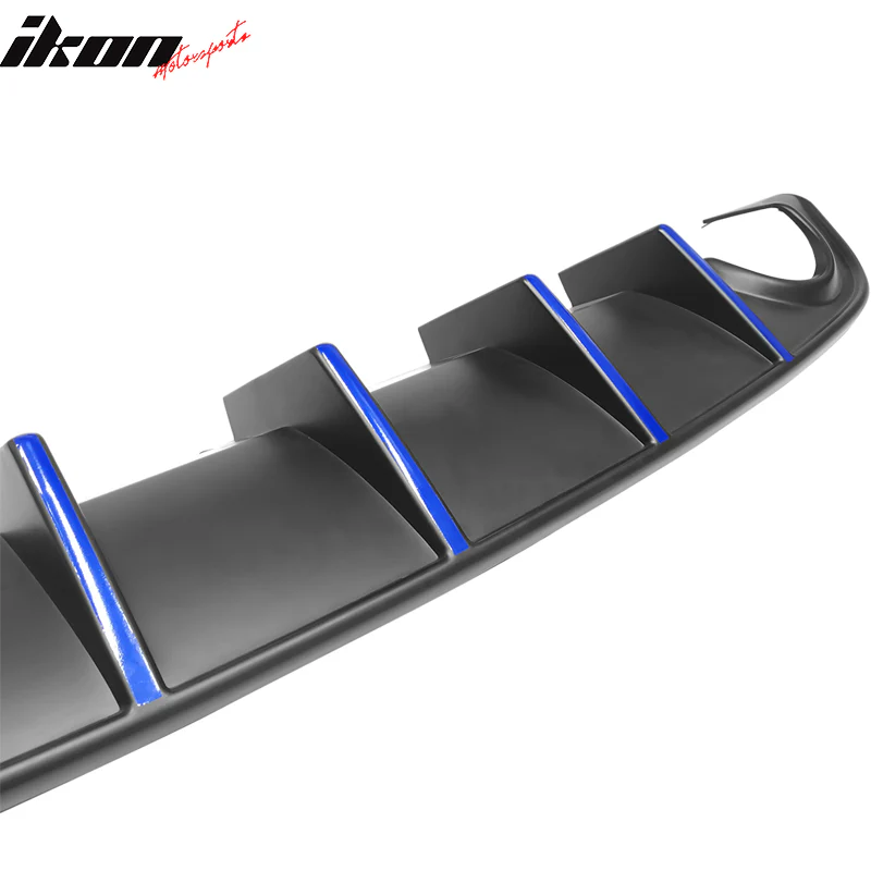 2015-2023 Dodge Charger SRT Rear Diffuser with Reflective Tape PP - Image 4