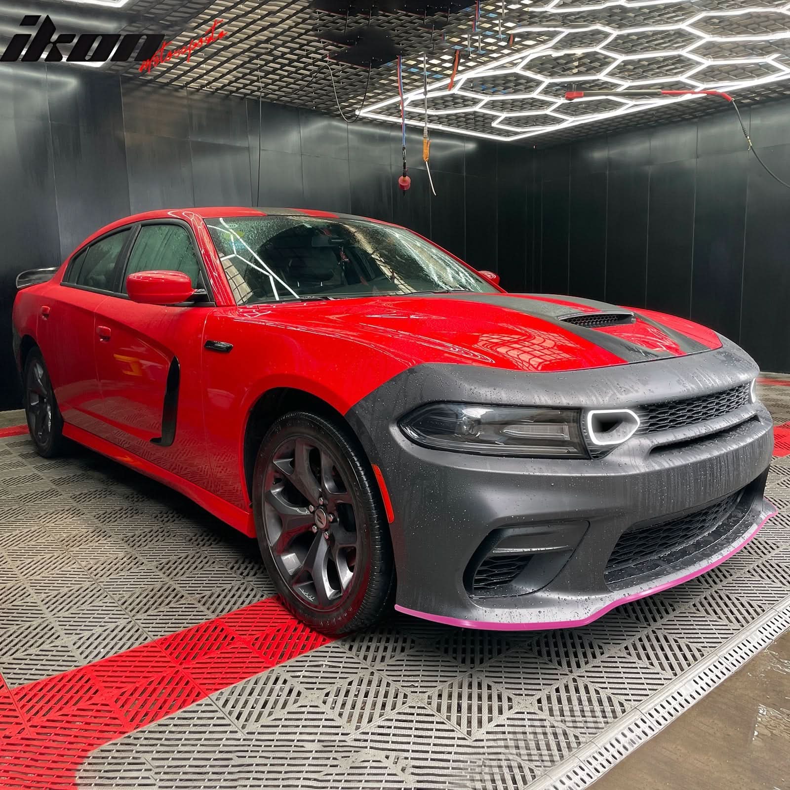 2015-2023 Dodge Charger Widebody SRT LED Bumper Cover Pink Lip PP - Image 2