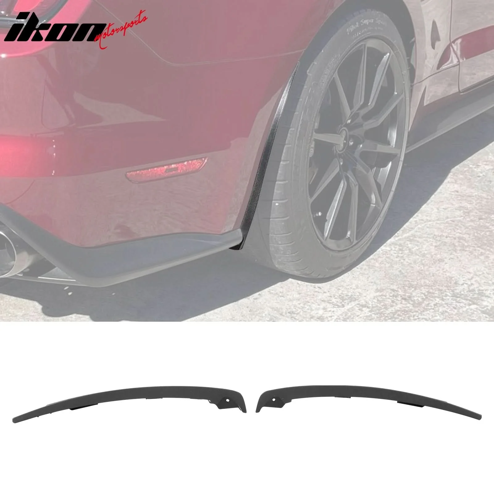 2015-2023 Ford Mustang Black 2PCS Front Rear Mud Flaps Splash Guards