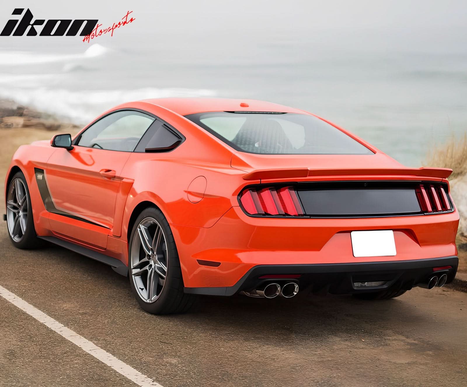 2015-2023 Ford Mustang Coupe & Convertible Side Skirts ROU Style PU - Image 2