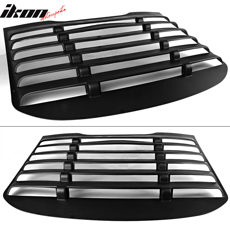 2015-2023 Ford Mustang Coupe V Style Rear Window Louver Side Vent ABS - Image 4