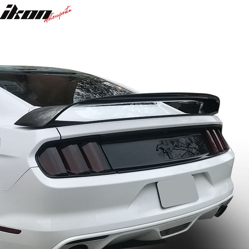 2015-2023 Ford Mustang GT350R Rear Trunk Spoiler Black CF - Image 2