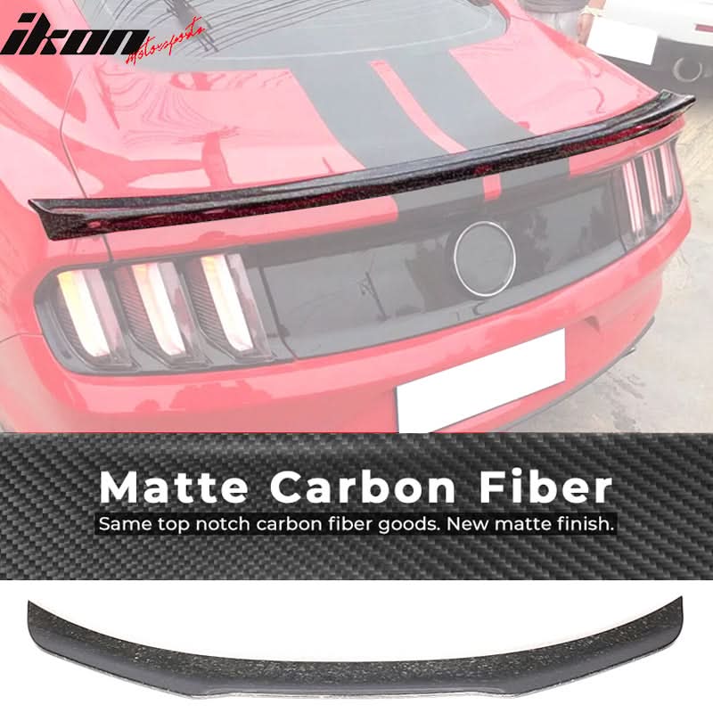 2015-2023 Ford Mustang S550 JC Style Trunk Spoiler Forged Carbon Fiber - Image 7