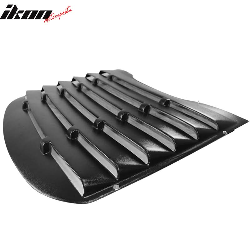 2015-2023 Ford Mustang V Style Matte Black Rear Side Window Louver ABS - Image 2