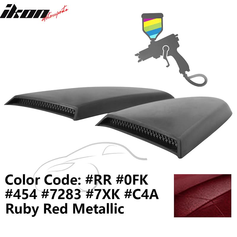 2015-2023 Mustang R Style Side Quarter Window Louver PU Painted - Image 8