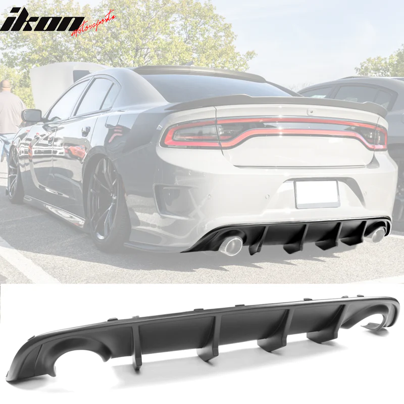 2015-2024 Dodge Charger SRT V2 Rear Diffuser with Reflective Tape PP - Image 6