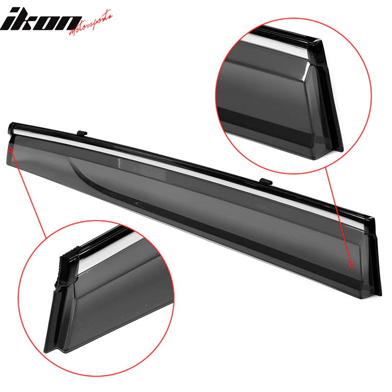 2015-2024 Nissan Murano Tape On Window Visors Rain Guard 4PC - Image 15