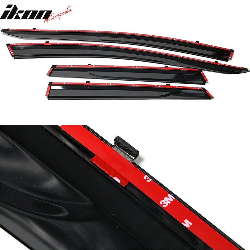 2015-2024 Nissan Murano Tape On Window Visors Rain Guard 4PC - Image 17