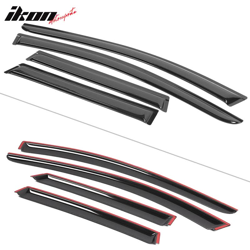 2015-2024 Nissan Murano Tape On Window Visors Rain Guard 4PC - Image 3