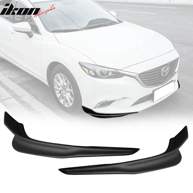 2016-2017 Mazda 6 Painted Front Bumper Side Splitter Lip Pair ABS - Image 8