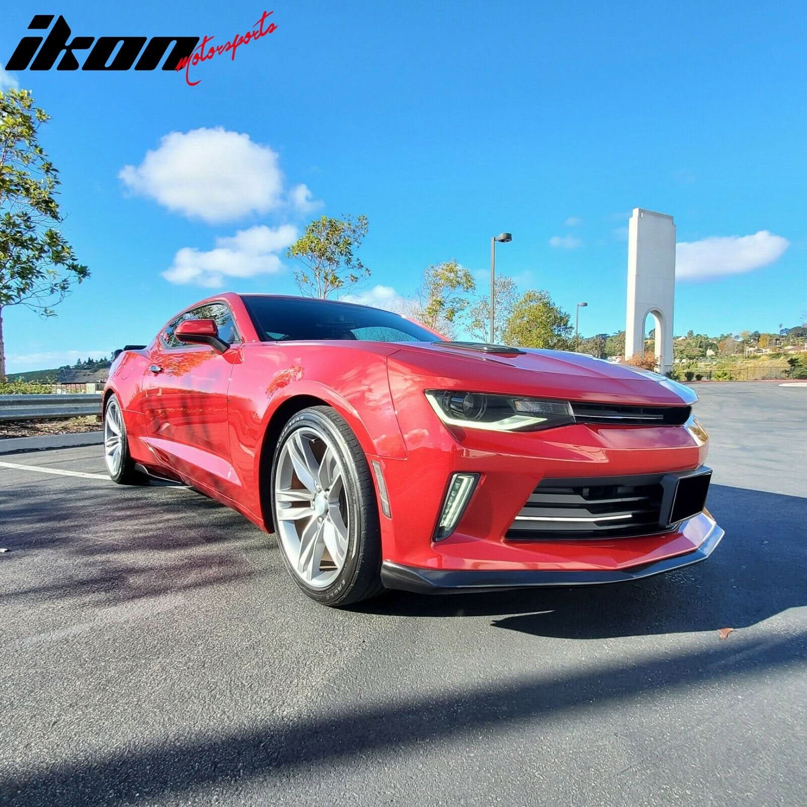 2016-2018 Chevrolet Camaro OE Style Unpainted Black Front Bumper Lip - Image 2