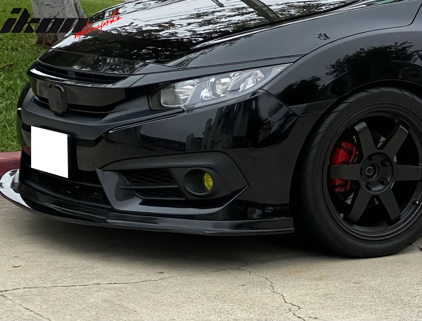 2016-2018 Honda Civic Coupe Sedan MDA Style Unpainted Front Bumper Lip - Image 3