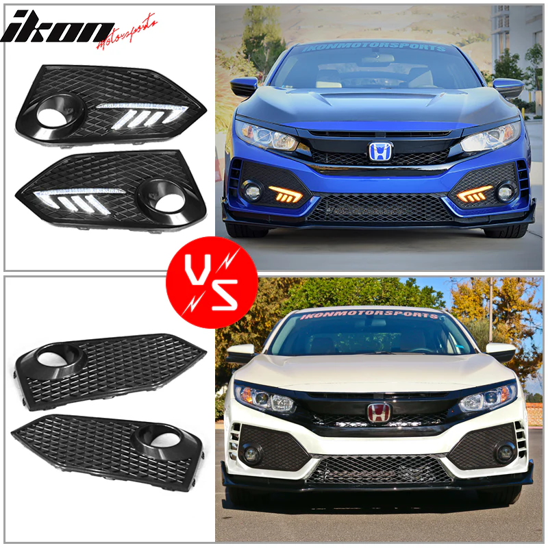 2016-2018 Honda Civic Type-R Front Bumper & Lip Gloss & DRL Light - Image 2