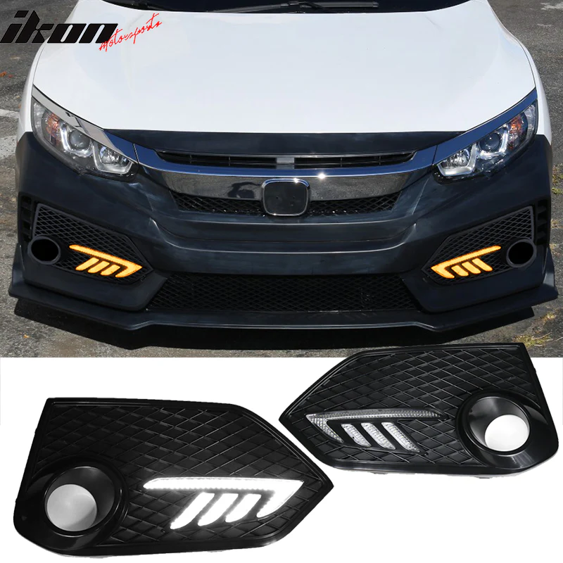 2016-2018 Honda Civic Type-R Front Bumper & Lip Gloss & DRL Light - Image 6