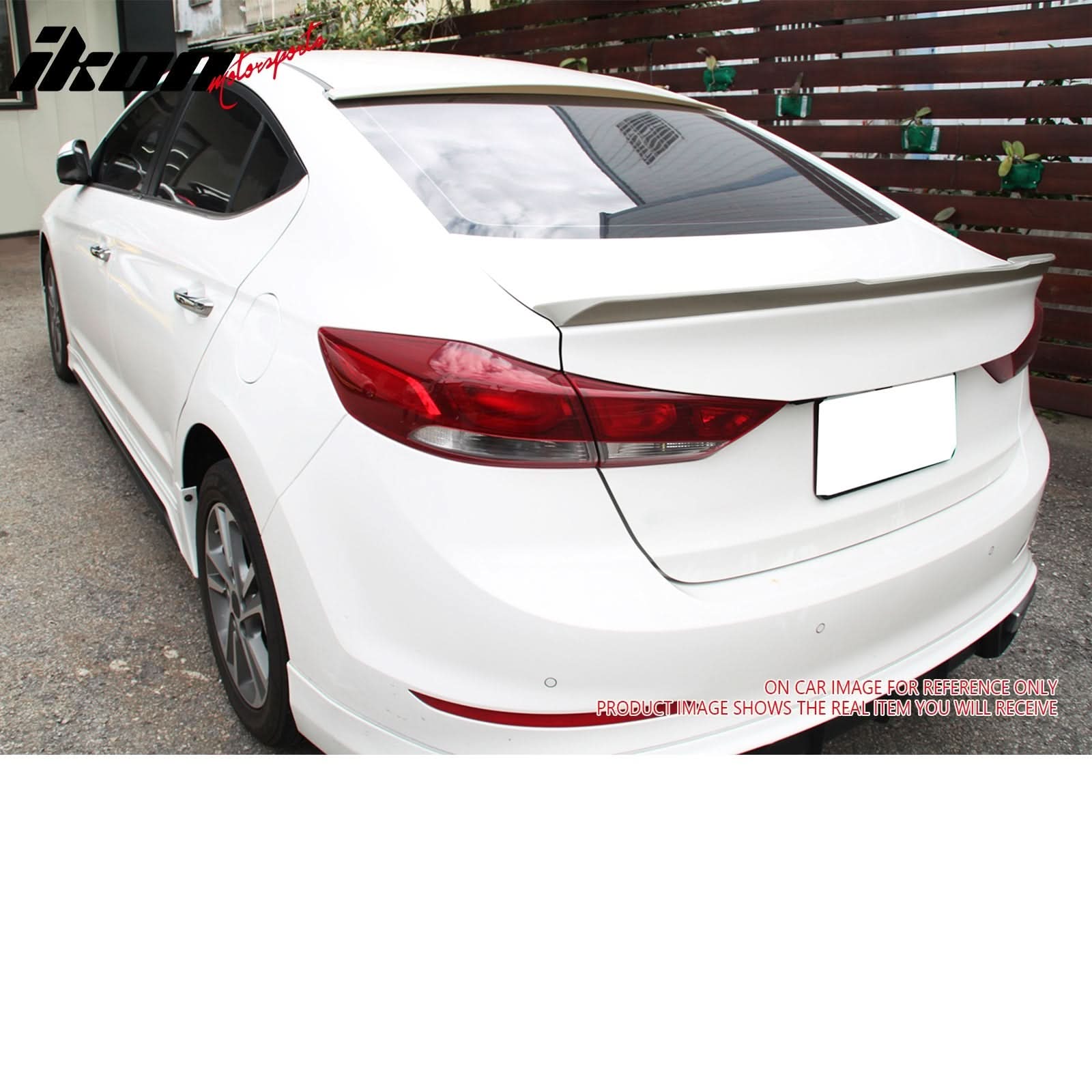 2016-2018 Hyundai Elantra 4Dr OE Style #EB Ebony Black Trunk Spoiler - Image 2