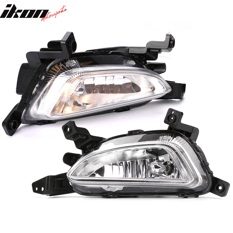 2016-2018 Hyundai Tucson Foglights Kit Black Housing Clear Lens - Image 7