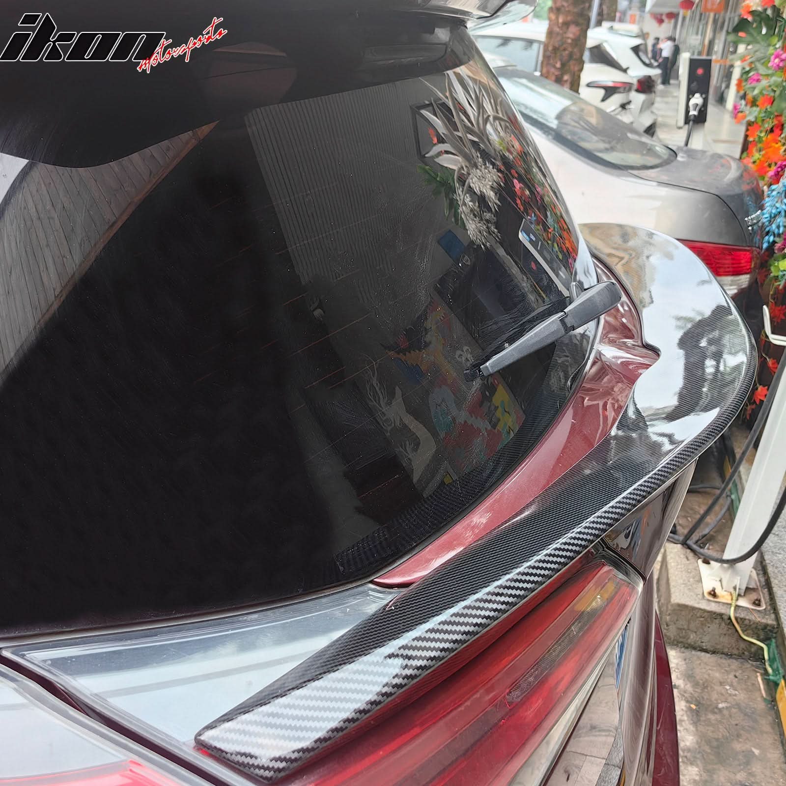2016-2018 Toyota Rav4 IKON Rear Spoiler Lip Carbon Fiber Print ABS - Image 4