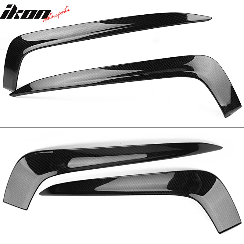 2016-2018Â Honda Civic Fog Lights Cover Eye Lid Trim Carbon Fiber Print - Image 3