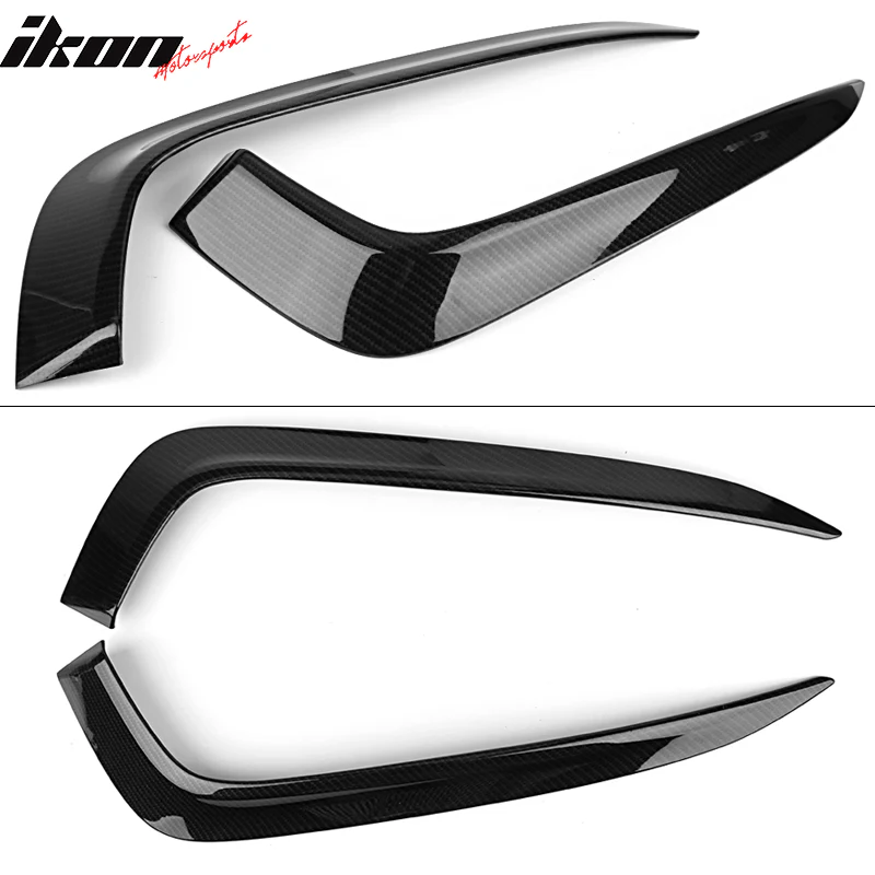 2016-2018Â Honda Civic Fog Lights Cover Eye Lid Trim Carbon Fiber Print - Image 5