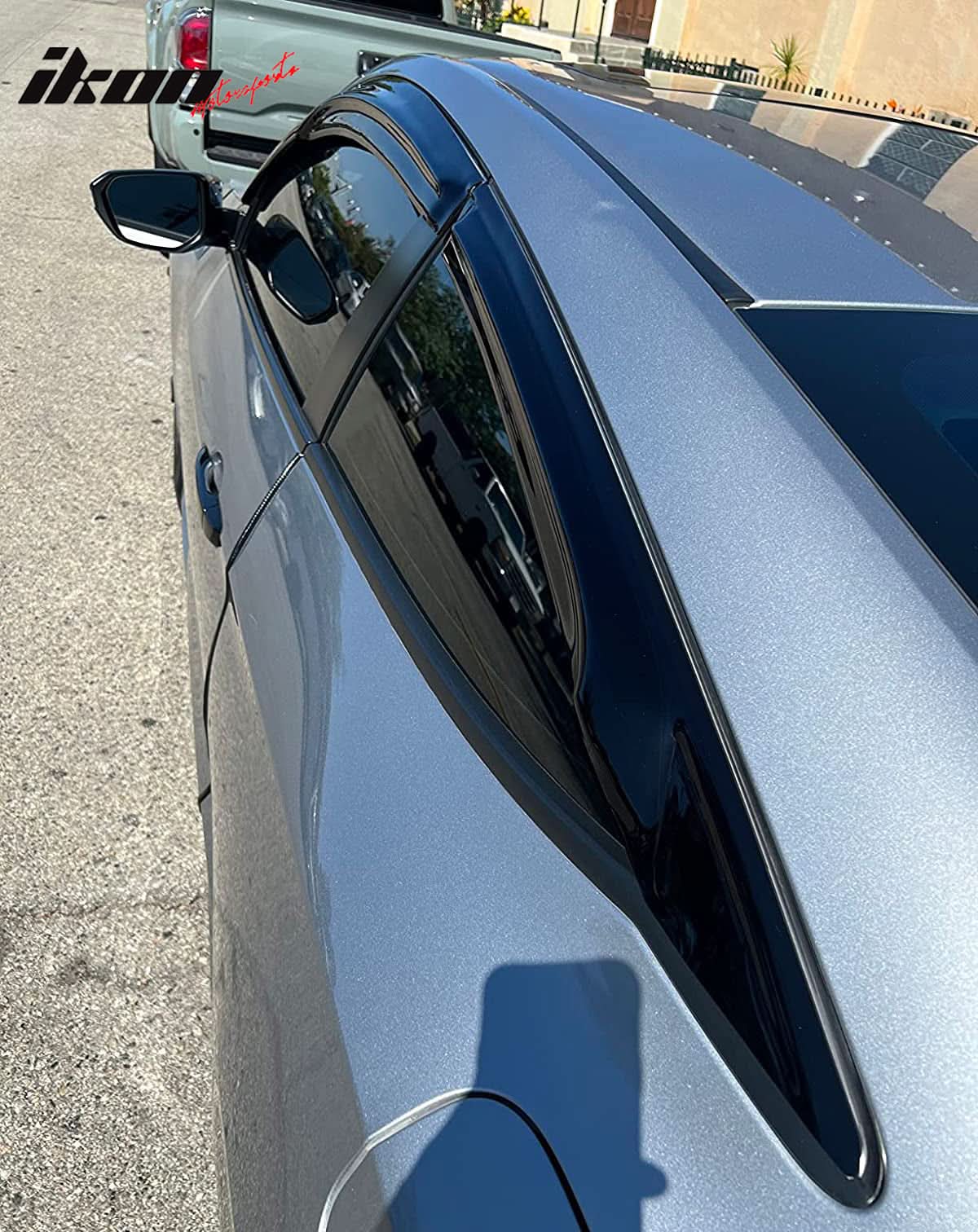 2016-2020 Honda Civic Coupe Mugen Style Window Visors Rain Wind Guards - Image 3