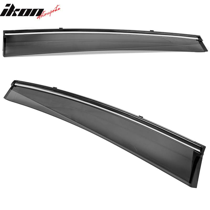 2016-2021 Honda Civic OE/Factory Style Window Visors w/ Chrome Trim PC - Image 7