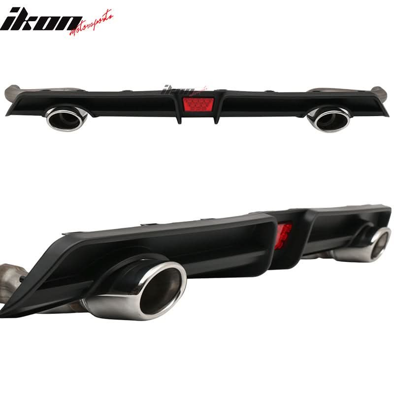 2016-2021 Honda Civic Rear Bumper Diffuser w/ 4in Exhaust Tips - Image 5