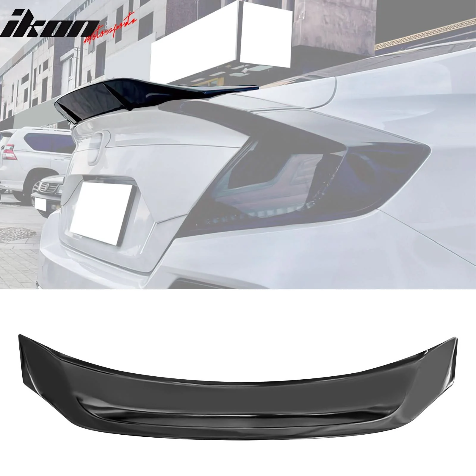 2016-2021 Honda Civic Sedan R Style Trunk Spoiler ABS - Image 21