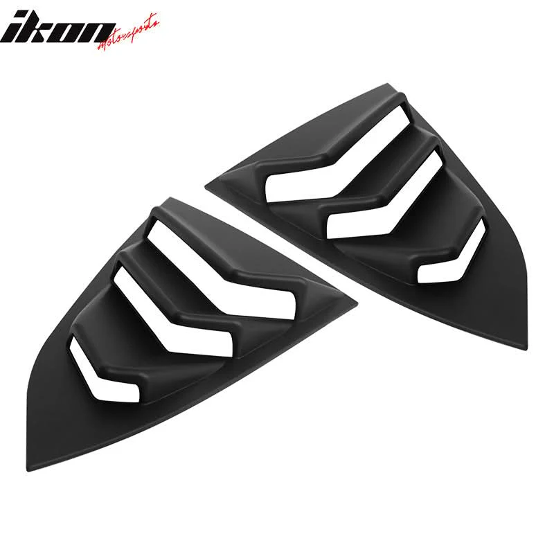 2016-2021 Honda Civic Sedan Rear Window Louver Side Quarter Scoop ABS - Image 5