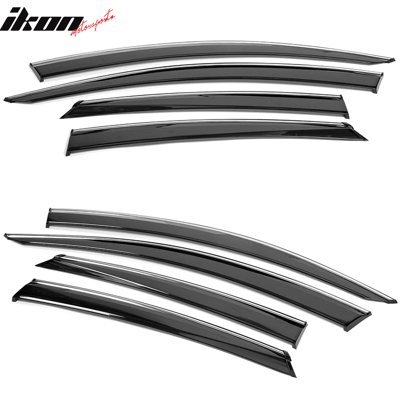 2016-2021 Honda Civic X 10th Gen OE Roof Spoiler + Window Visors ABS - Image 6