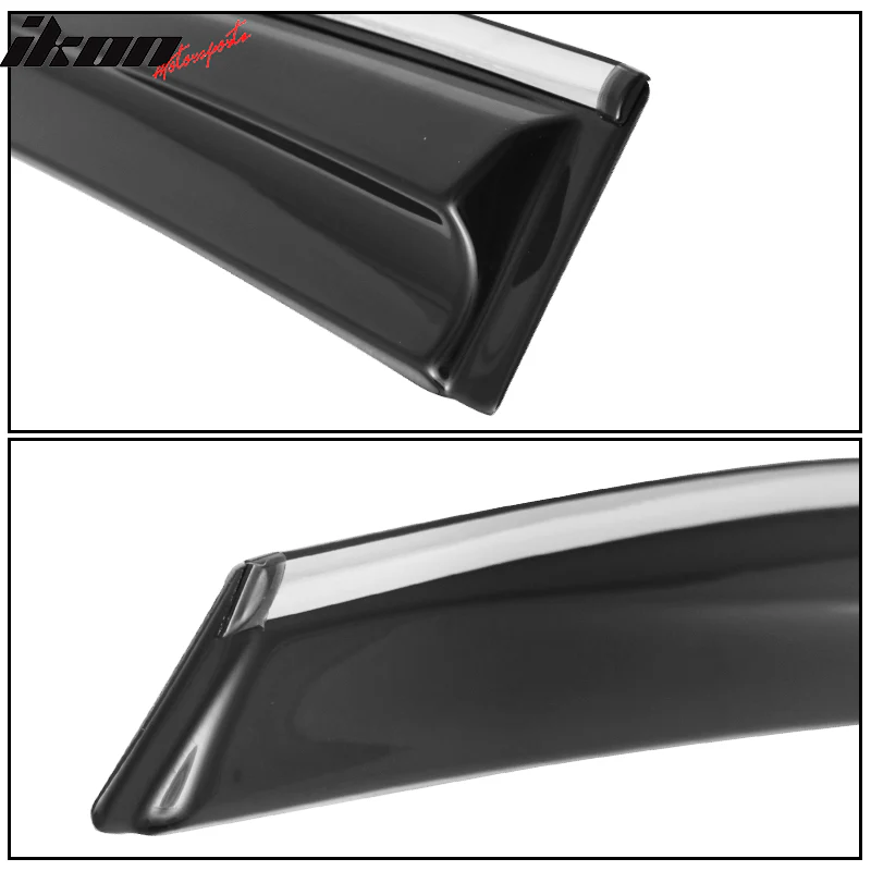 2016-2021 Honda Civic X 10th Gen Roof Spoiler MUG Window Visor Chrome - Image 9