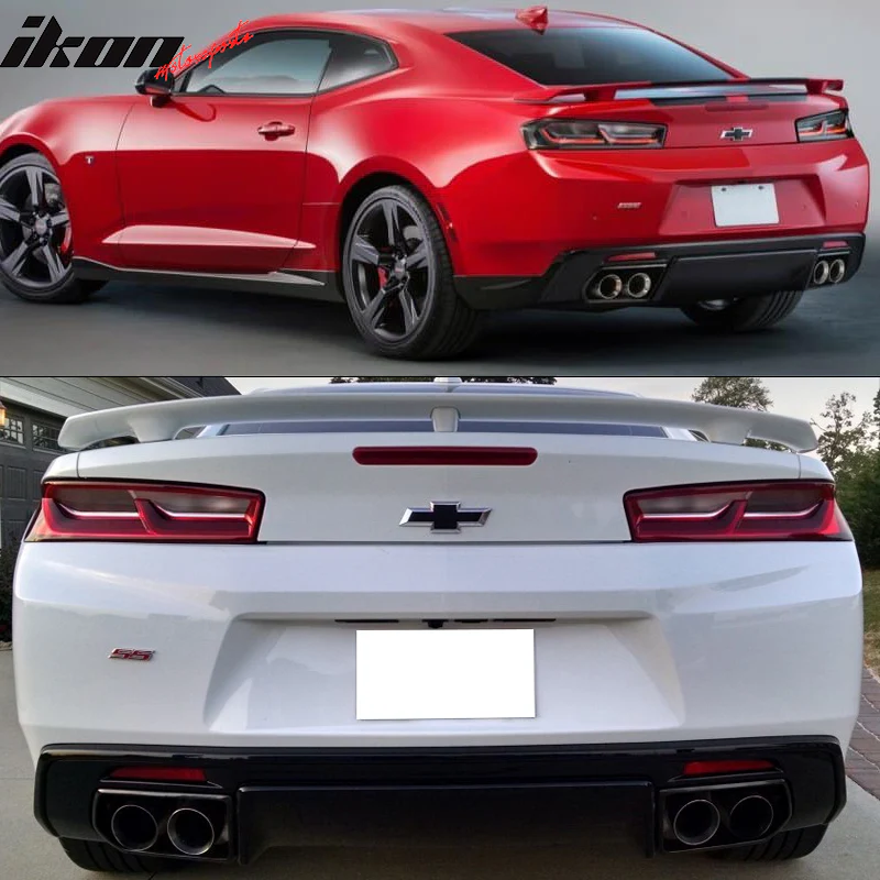 2016-2024 Chevy Camaro 1LE Style Front Bumper & Factory Rear Diffuser - Image 4